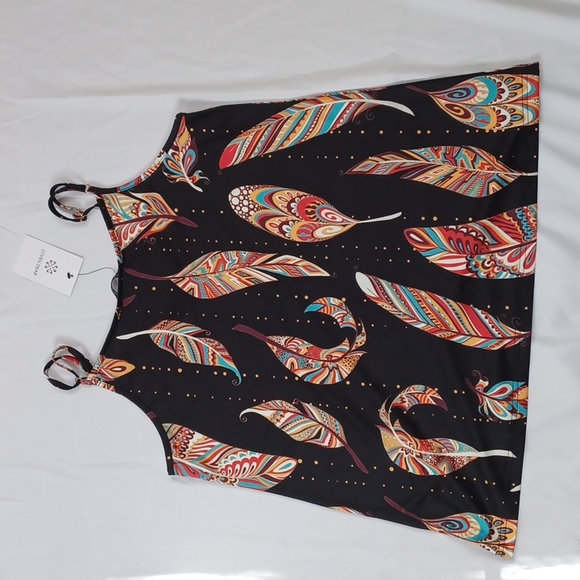 Medium LOVEU.DEAR BLACK MULTI Blouson Tank Top - Picture 6 of 9